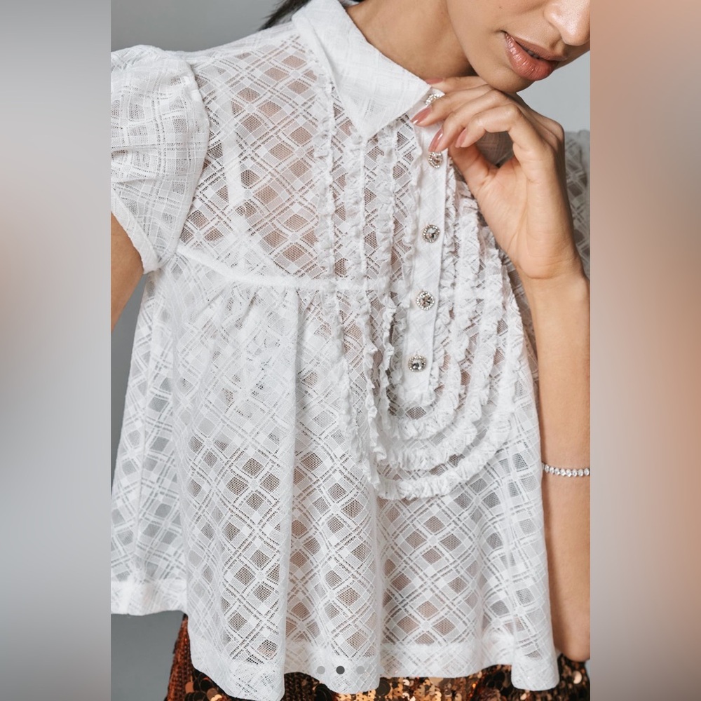 Anthropologie Maeve Puff-Sleeve Cropped Swing Top, XXS VARIOUS COLORS, NWT - Picture 3 of 10